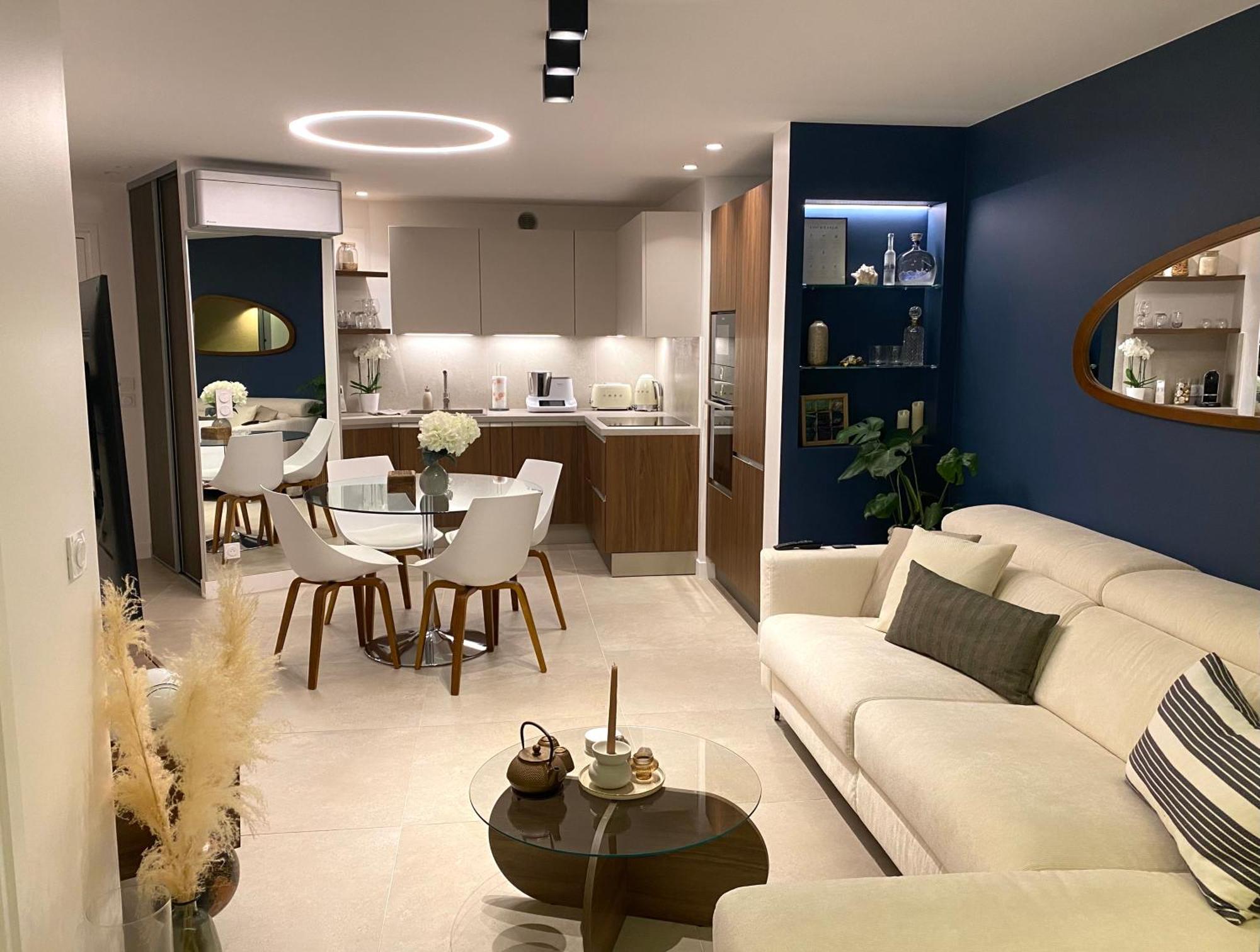 Appartement Luxe Vue Mer Et Collines Avec Piscine Манделю-ла-Напул Екстериор снимка